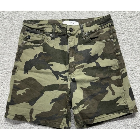KanCan Pants - Kancan Women Chino Mini Shorts Size Large Camo Pockets Stretch‎ Comfort